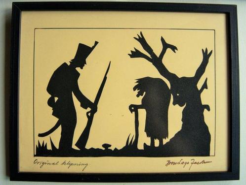 Johannes Lage Jacobsen - HC Andersen Fairytale papercut, Antiek en Kunst, Curiosa en Brocante