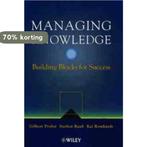 Managing Knowledge 9780471997689 Gilbert J. B. Probst, Verzenden, Zo goed als nieuw, Gilbert J. B. Probst