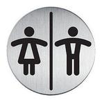 Infobord pictogram durable toileten d/h rond 83mm | 1 stuk, Ophalen of Verzenden