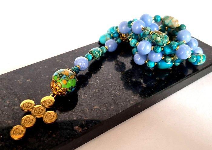 Turquoise - Calcédoine - Rozenkrans - Sint-Benoît-kruis -, Antiek en Kunst, Antiek | Boeken en Bijbels