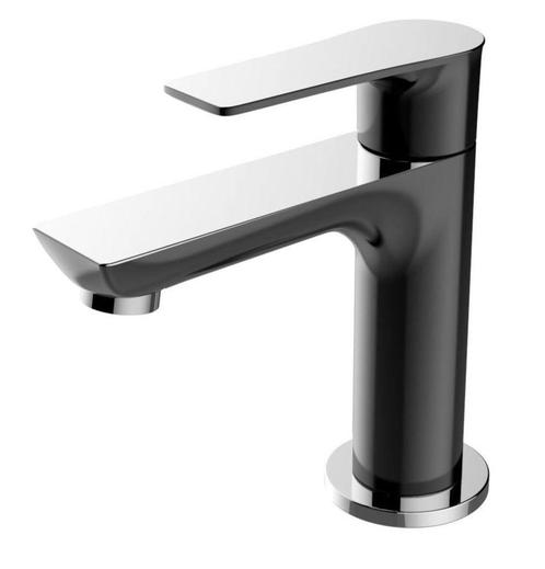 Fonteinkraan Larga Zwart Éénhendel Chroom, Doe-het-zelf en Verbouw, Sanitair, Kraan, Nieuw, Chroom, Ophalen of Verzenden