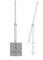 Kantelmast  4 meter staal verzinkt met grondstuk, Verzenden, Nieuw