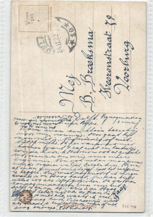 Illustrator Harison Fischer - Glamour- Chromolithos rond, Verzamelen, Ansichtkaarten | Buitenland