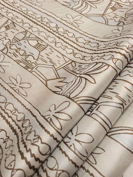 A222 - 980 x 100 cm - Pregiato Twill in pura seta - Textiel, Antiek en Kunst, Antiek | Kleden en Textiel