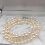 Halsketting Zilver Parel - Akoya dubbele 7,0 mm 17,7 in, Nieuw