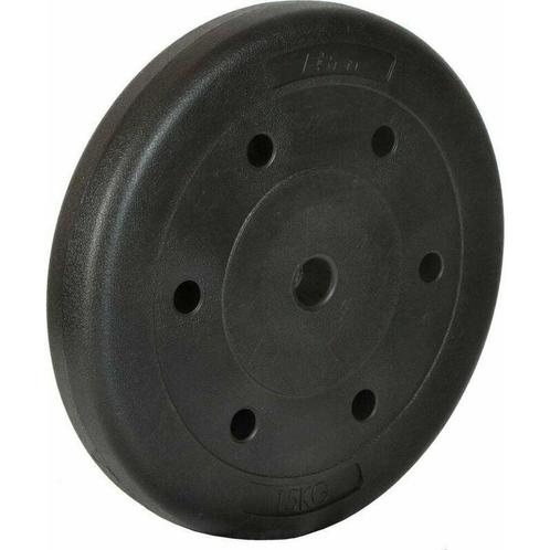 15 kg halterschijf zwart - universeel voor halterstangen..., Sport en Fitness, Fitnessmaterialen, Nieuw, Ophalen of Verzenden