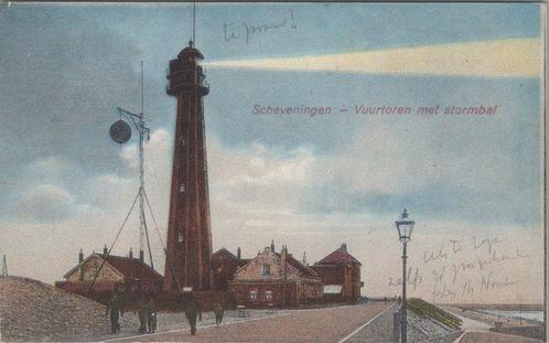 SCHEVENINGEN - Vuurtoren met Stormbal, Verzamelen, Ansichtkaarten | Nederland, Verzenden