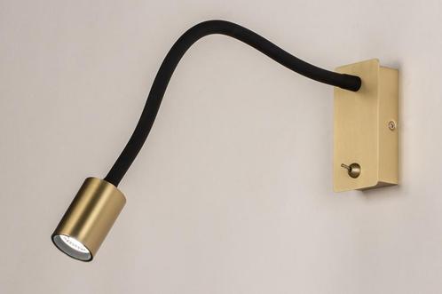 Rietveld Wandlampen - Zwart, Goud - Metaal, Huis en Inrichting, Lampen | Wandlampen, Verzenden