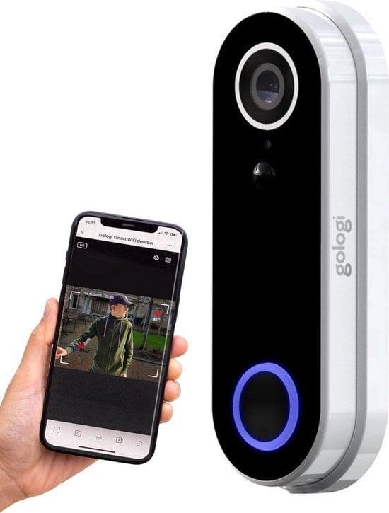 2dekans | Gologi video Deurbel – Draadloos, WiFi, Nachtzicht, Audio, Tv en Foto, Videobewaking, Zo goed als nieuw, Ophalen of Verzenden