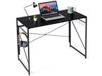 nklapbaar Bureau Klaptafel met 6 Haken en Metalen Frame, Verzenden, Nieuw