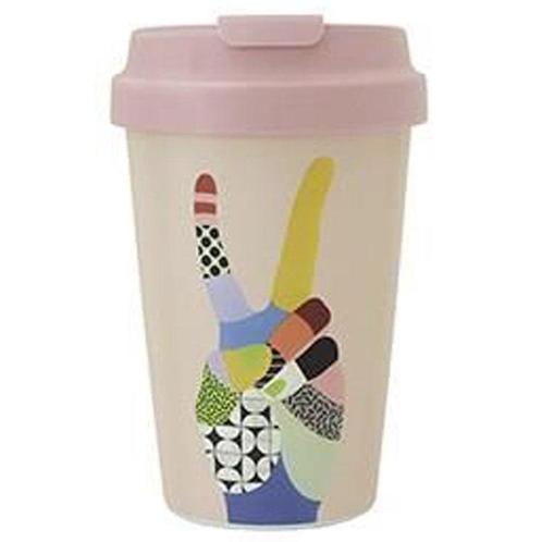 PLA/plant bioloco beker to go 350ml - Peace NIEUW, Huis en Inrichting, Keuken | Servies, Nieuw, Ophalen of Verzenden