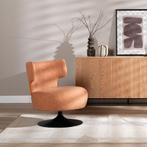 40% Korting: Fauteuil Metro draaibaar linnen koper, Huis en Inrichting, Fauteuils, Ophalen, Zo goed als nieuw, Stof, Retro, Vintage