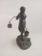 sculptuur, Ragazza, portatrice dacqua - 44 cm - Brons, Antiek en Kunst, Antiek | Keramiek en Aardewerk