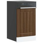 vidaXL Vaatwaspaneel Lucca bewerkt hout bruin eikenkleur, Verzenden, Nieuw, Bruin
