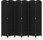 COSTWAY Paravent, scheidingswand, ruimteverdeler met handgew, Huis en Inrichting, Verzenden, Zo goed als nieuw