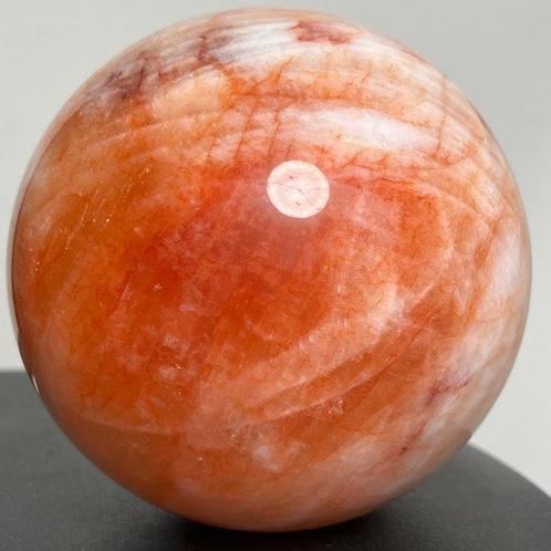 Quality Red Fire Quartz Sphere Bol - Hoogte: 11.84 cm -, Verzamelen, Mineralen en Fossielen