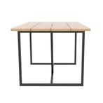 35% korting | Houten eettafel met zwarte poten | 160 x 89 cm, Verzenden, Nieuw, Scandinavisch, 50 tot 100 cm