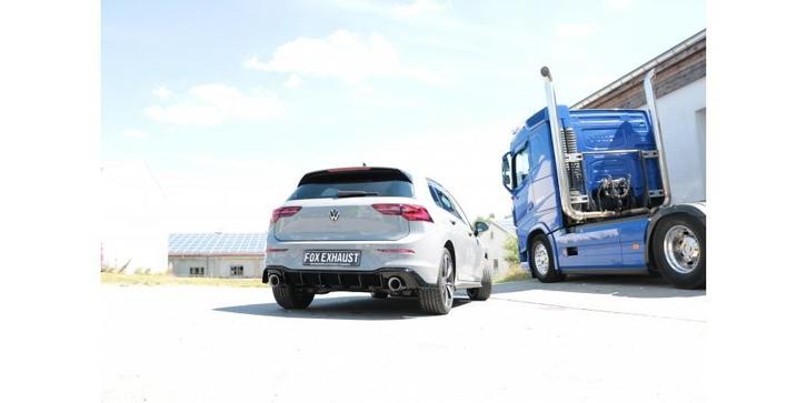 FOX VW Golf VIII GTE met zwarte inzet Einddemper rechts/link, Auto-onderdelen, Uitlaatsystemen, Nieuw, Verzenden