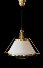 Plafondlamp - Gouden messing, glas, Antiek en Kunst, Antiek | Lampen