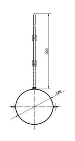 Kachelpijp enkelwandig muurbeugel Ø125mm, Ophalen of Verzenden, Nieuw, Hout, Vrijstaand