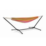 Hangmatstandaard met hangmat - kleurrijk - metaal met, Tuin en Terras, Tuinsets en Loungesets, Verzenden, Nieuw
