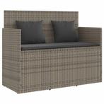 Poly Rattan Tuinbank met Kussens | Tweedekansje | OP = OP, Ophalen of Verzenden, Nieuw, Kunststof