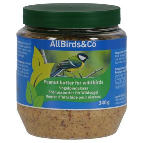 AllBirds&Co Vogelpindakaas 340g, Dieren en Toebehoren, Dierenvoeding, Ophalen of Verzenden