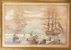 Italiaanse school (XVIII) - Le départ des bateaux du port