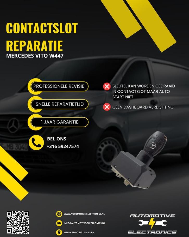 Mercedes Vito W447 contactslot reparatie 2013-2022, Auto-onderdelen, Elektronica en Kabels, Nieuw, Mercedes-Benz