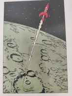 Hergé - Tintin - On a marché sur la Lune - Estampe couleur -, Nieuw