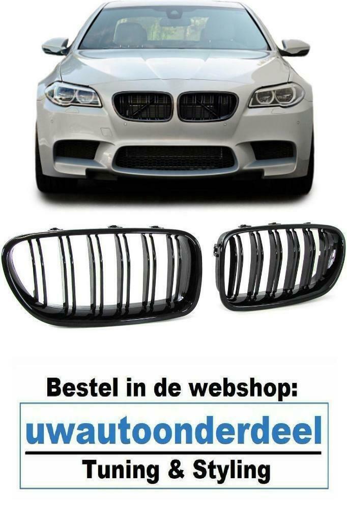 Bmw F10 F11 5 Serie Grill Nieren Glans Zwart M5 Look, Auto-onderdelen, Overige Auto-onderdelen, Nieuw, BMW, Verzenden