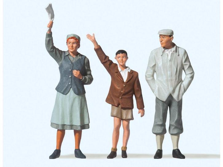 Preiser 45084 Winkende am Bahnsteig 1:22,5 (Figuren), Hobby en Vrije tijd, Modelbouw | Figuren en Diorama's, Nieuw, Ophalen of Verzenden