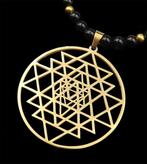 Obsidiaan - Ketting - Heilige geometrie - Aartsengel, Antiek en Kunst