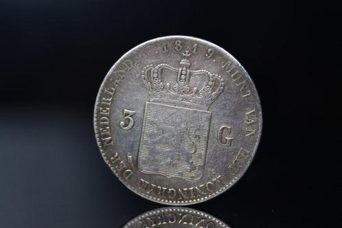 Nederland. Willem I. 3 Gulden 1819, Postzegels en Munten, Munten | Europa | Niet-Euromunten