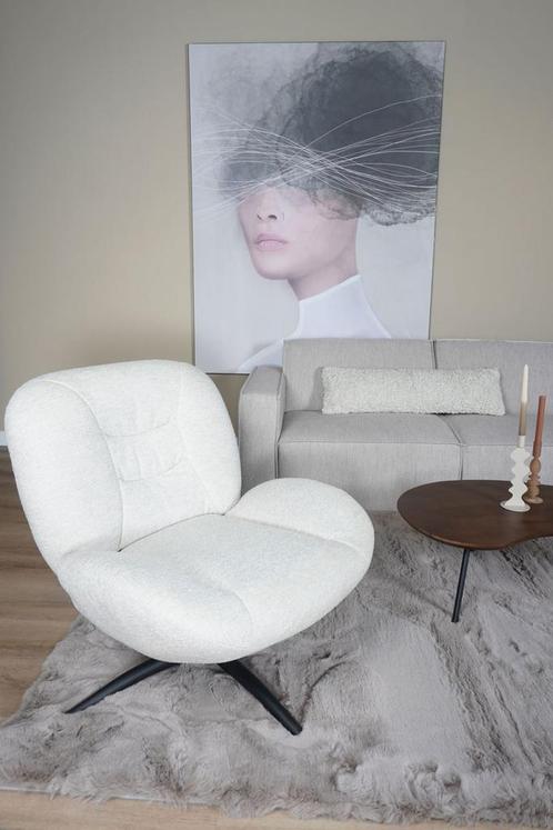 Relax Fauteuil | Velvet | Bouclé | 360 graden Draaibaar, Huis en Inrichting, Fauteuils, Nieuw, Metaal, Stof, Verzenden