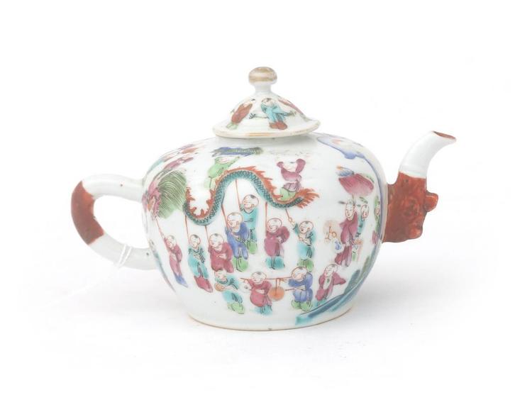 Een porseleinen theepot, China, 19e eeuw, Antiek en Kunst, Kunst | Niet-Westerse kunst