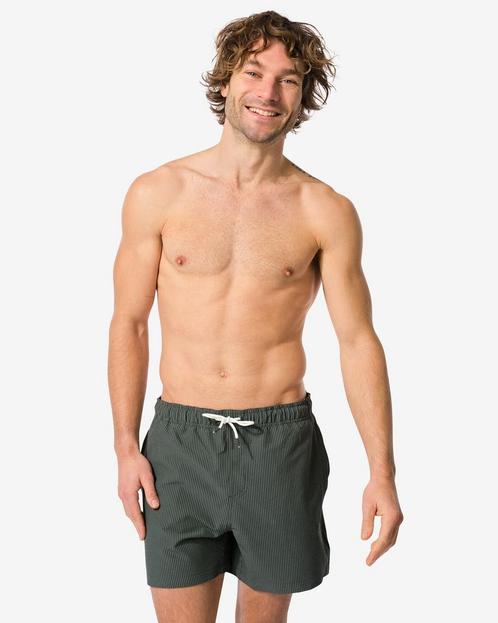 HEMA Herenzwembroek seersucker donkergroen, Kleding | Heren, Overige Herenkleding, Nieuw, Verzenden