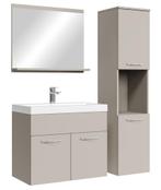Badkamermeubel Set Montreal 60 x 35 cm - Beige, Huis en Inrichting, Verzenden, Nieuw, Wastafelkast