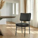 Leren eetkamerstoel Rondo - Granada Graphite (donkergrijs), Ophalen of Verzenden, Nieuw, Leer