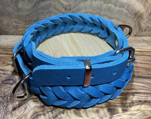 Hondenhalsband leer Sea blue, Auto-onderdelen, Overige Auto-onderdelen, Nieuw, Ophalen of Verzenden