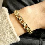 Gouden Bismarck schakelarmband, Ophalen of Verzenden, Gebruikt, Overige kleuren, Goud
