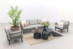 Durban/Velora royal grey stoel-bank loungeset - 6-delig, Verzenden, Nieuw, Overige materialen, Loungeset