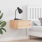 vidaXL Wandbevestigde nachttafel 2 pcs Bruin 37 x 35 x 18,5, Verzenden, Nieuw, Hout, Minder dan 45 cm