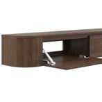 Dulce curved TV-Meubel zwevend walnut 240 cm, Ophalen of Verzenden, Nieuw