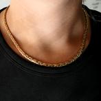 Gouden vossenstaart schakel collier | 42,5 cm (luxe collier), Ophalen of Verzenden, Gebruikt, Overige kleuren, Goud