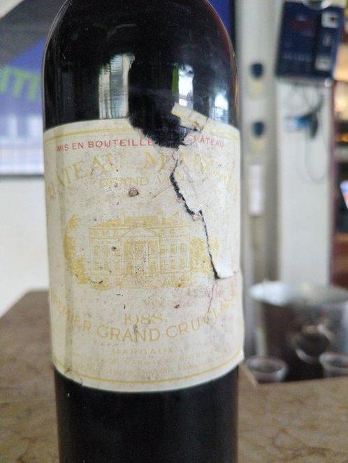 1988 Château Margaux - Margaux 1er Grand Cru Classé - 1 Fles, Verzamelen, Wijnen