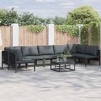 vidaXL Tuin Sofa Set 7 pcs Antraciet Staal, Tuin en Terras, Tuinsets en Loungesets, Verzenden, Nieuw