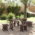 vidaXL 5-delige Tuinset massief vurenhout, Verzenden, Nieuw, Hout, Tuinset