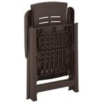 vidaXL Tuinstoelen 2 st verstelbaar kunststof mokka, Tuin en Terras, Tuinstoelen, Verzenden, Nieuw, Kunststof