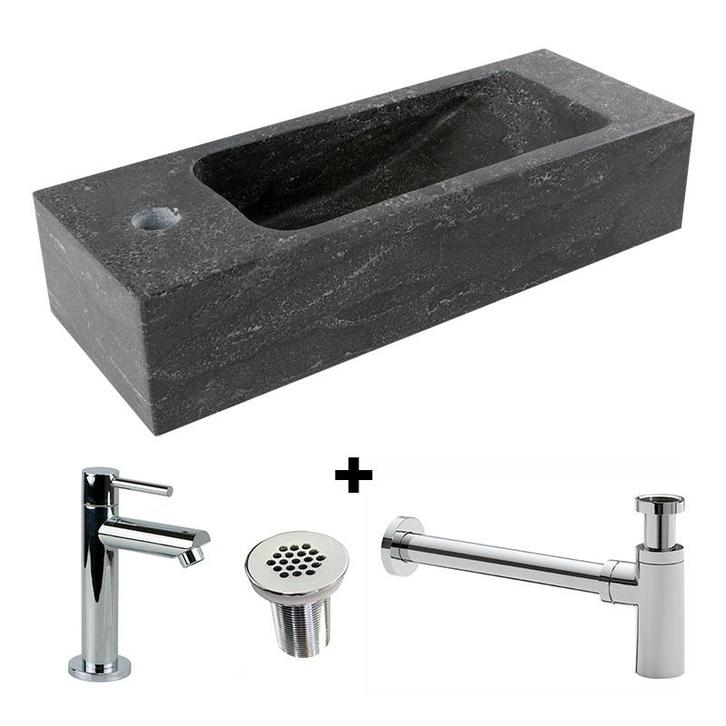 Fontein hardsteen Saniflex Slim links, Doe-het-zelf en Verbouw, Sanitair, Nieuw, Verzenden